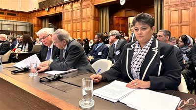 اليوم.. نميرة نجم محامي فلسطين ضد الاحتلال الإسرائيلي أمام العدل الدولية  