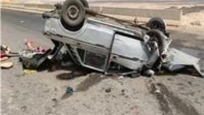 إصابة 3 أشخاص في انقلاب سيارة بطريق الفيوم القاهرة