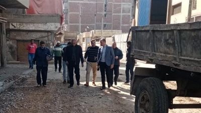 رئيس مدينة دمنهور يتفقد أعمال تطوير منطقة المدابغ 