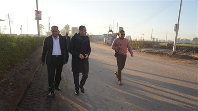 محافظ الغربية يتابع أعمال الرصف والتطوير بقطور