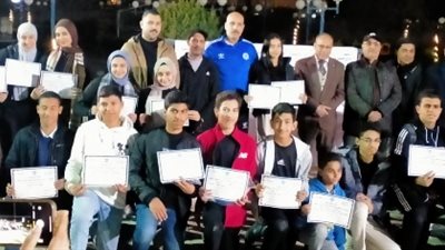 تكريم فريق الكاراتيه بجامعة قناة السويس 