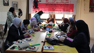 ختام الورش الفنية لمهرجان دمنهور الدولي لكاريكاتير المرأة