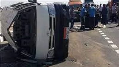 مصرع وإصابة شخصين في حادث تصادم بالفيوم 