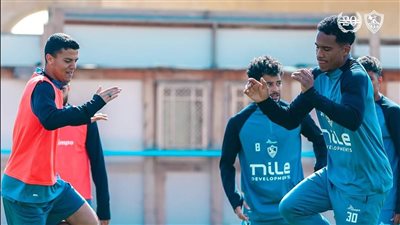 تدريبات بدنية خفيفه للاعبى الزمالك بالدفاع الجوي 