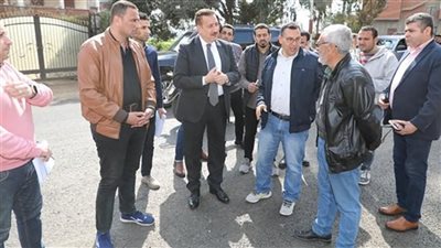 محافظ المنوفية يتفقد أعمال الرصف النهائية بطريق شبين الكوم طنطا بقرية السكرية