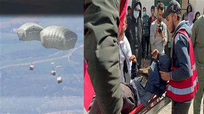 طيران أمريكا يلقي المساعدات جوًا وجنود الاحتلال على الأرض تنفذ مجزرة في رفح.. شاهد