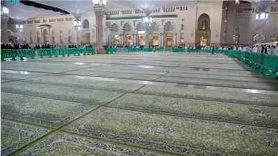 استعداد الروضة الشريفة لشهر رمضان المبارك