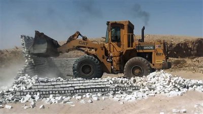  إزالة 7 حالات بناء مخالف بأسوان 