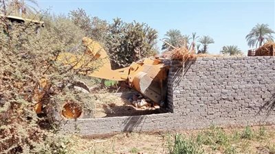 إزالة ١١ حالة تعدى على أراضى أملاك الدولة فى دشنا بقنا 