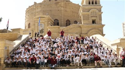 أهل مصر ..  أطفال المحافظات الحدودية في زيارة لمجمع الأديان 