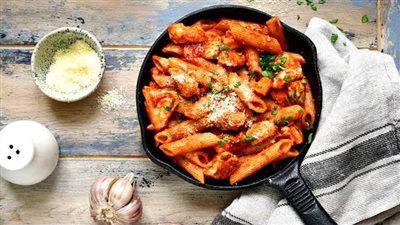 طريقة عمل باستا بالريد صوص الحار اللذيذ