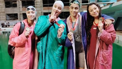 سباحات الصيد تحرزن المراكز الأولى ببطولة الجيزة الشتوية 