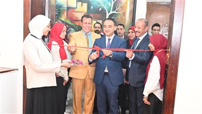 إفتتاح معرض بكلية التربية النوعية بجامعة الفيوم 