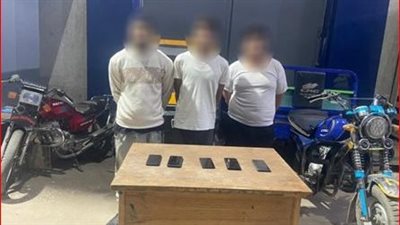 ضبط لصوص الدراجات النارية بالقليوبية 
