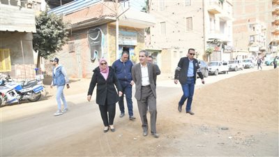 إستمرار أعمال الرصف والتطوير بمركزي السنطة وطنطا 