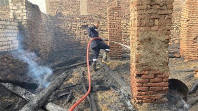 محافظ أسوان يتابع عمليات السيطرة على حريق بقرية أبو غلاب بإدفو