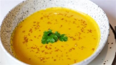 شوربة العدس والقرع لإفطار رمضان