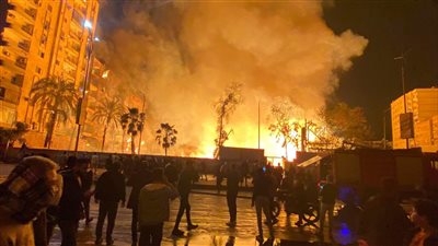 حريق ستوديو الأهرام.. النيران تلتهم معدات التصوير وديكورات مسلسل 