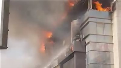 مصدر يوضح عدد الإصابات بحريق مجمع البنوك بالتجمع