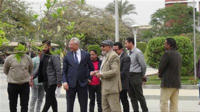 جامعة المنيا تزرع  14 ألف من الأشجار والنخيل ونباتات الزينة 