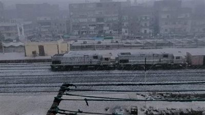 أجواء أوروبية في مصر..  الثلوج تغطى مدينة شبين القناطر بالقليوبية