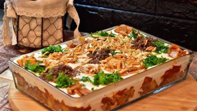 طريقة تحضير فتة الباذنجان باللحمة المفرومة| سهلة ولذيذة