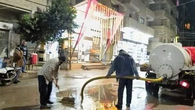 استمرار أعمال سحب وشفط مياه الأمطار من شوارع الشرقية 