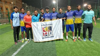 منتخب جامعة طيبة بالأقصر يشارك بدورة شيخ النواب الرمضانية لكرة القدم الخماسية