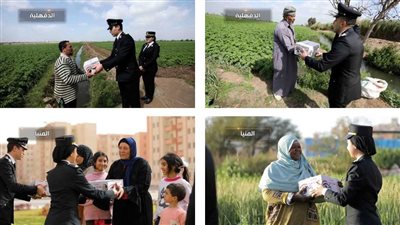  الداخلية توزع عبوات غذائية على الأسر الفقيرة بالمحافظات  