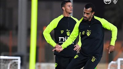 تدريبات تأهيلية لروقا ونداي على هامش مران الزمالك 