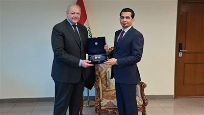 السفير المصري في بغداد يلتقى مع وزير النقل العراقي
