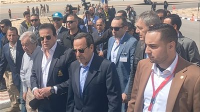 محافظ شمال سيناء يستقبل الأمين العام للأمم المتحدة في مطار العريش