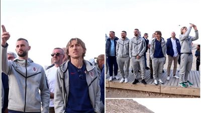 بعثة منتخب كرواتيا تزور الأهرامات (فيديو)