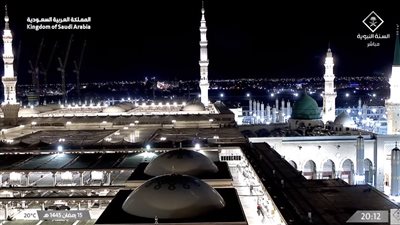 بث مباشر.. صلاة العشاء والتراويح من المسجد النبوي في الليلة الـ 16 من رمضان