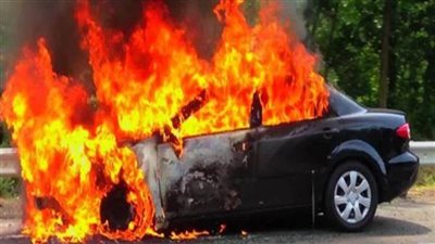 التحقيق في احتراق سيارة بطريق الشيخ زايد