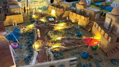 طلاب الجامعة اليابانية يصممون قرية نوبية بالإسكندرية 