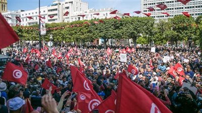 في مسيرة بالآلاف.. هتافات تونسيين نصرةً لأهالي غزة 