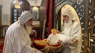 الأنبا غبريال يترأس طقوس روحية في دير العذراء المحرق