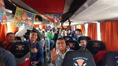 توافد جماهير  القليوبية على العاصمة الإدارية لحضور مباراة مصر وكرواتيا فى نهائي كأس العاصمة