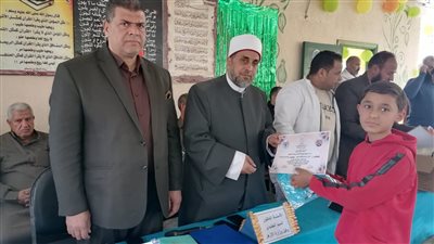 تكريم الطلاب المتفوقين في حفظ القرآن الكريم بمنيا القمح 