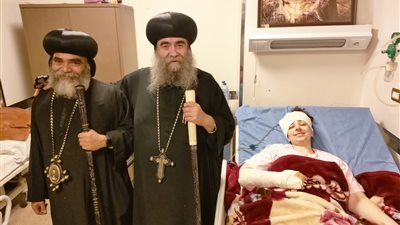 الأنبا يؤانس مطران أسيوط  يقوم بزيارة لمستشفى رئيس الملائكة