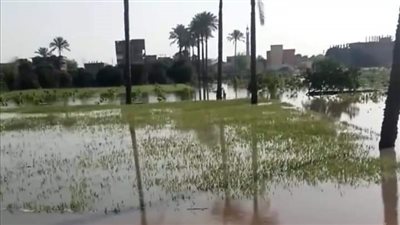 منازل وأراضي عزبة الكوبانية بالإسماعيلية تغرق في المياه 