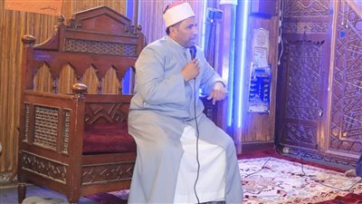 وكيل أوقاف الفيوم يلقي خاطرة التهجد بمسجد عبد الله وهبي 