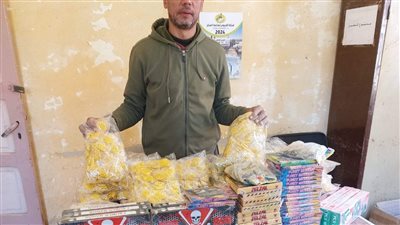 ضبط 2500 قطعة من الألعاب النارية المتنوعة بالفيوم 