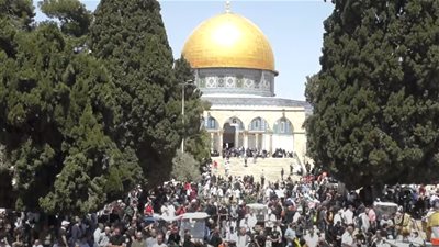 صلاة الجمعة الأخيرة من رمضان بالمسجد الأقصى (بث مباشر)