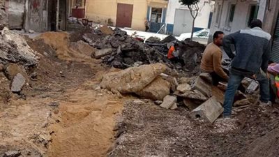 الصرف الصحي يتسبب فى هبوط أرضي بغرب الإسكندرية 