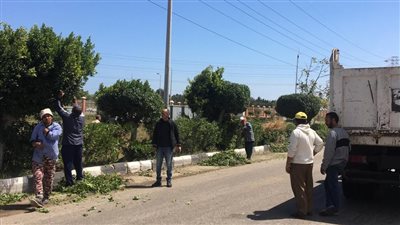 رفع 230 طن قمامة وأتربة بالمنطقة الصناعية بجمصة