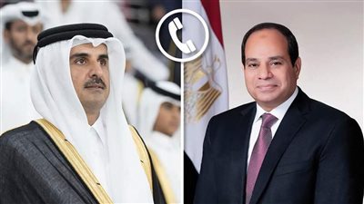 السيسي وأمير قطر يتبادلان التهاني بمناسبة حلول عيد الفطر المبارك 