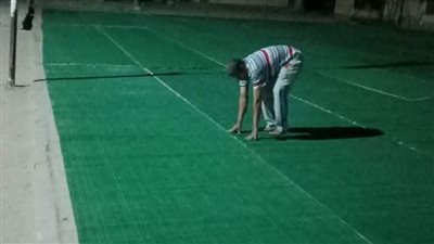 استمرار أعمال تجهيز الساحات المخصصة لأداء صلاة عيد الفطر بالفيوم