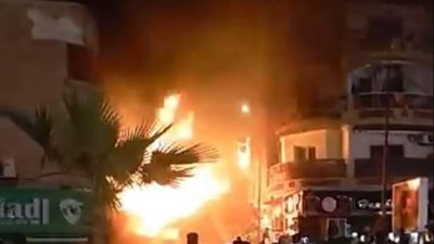 حريق هائل بأحد المحلات يتسبب فى خسائر فادحة بعقاران غرب الإسكندرية 